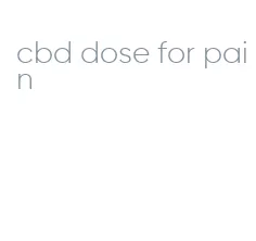 cbd dose for pain