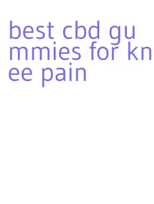 best cbd gummies for knee pain
